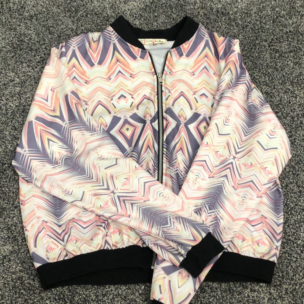Colorful, light weight, zip up jacket
